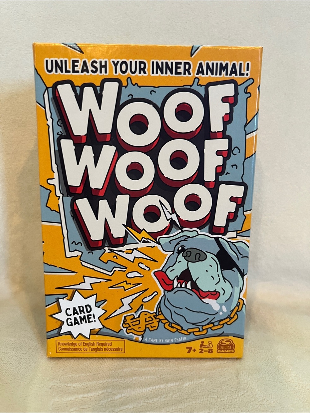 Woof Woof Woof Card Game - Yellow and Blue